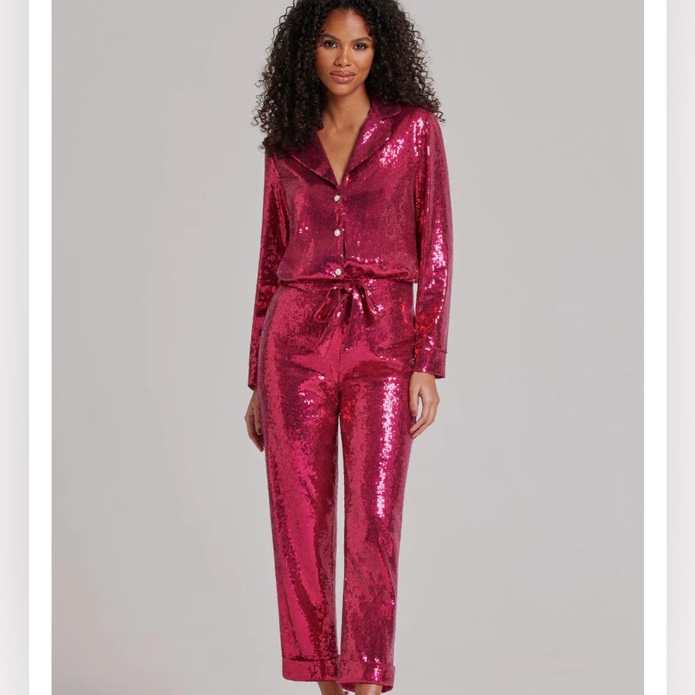 **NWT NADINE MERABI PINK GLITTER SET**